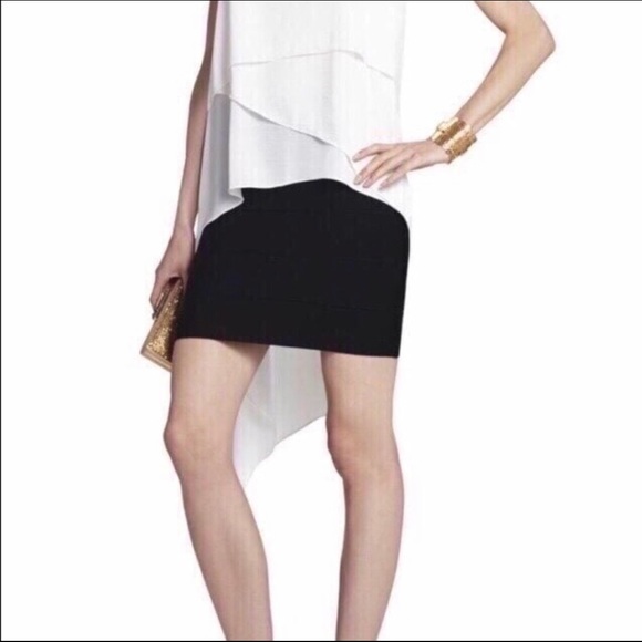 BCBG MAXAZRIA KARLIE TIERED DRAPE TOP - HAUT - XS - Picture 2 of 7